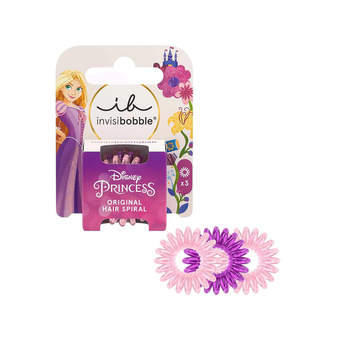 Disney Rapunzel Spiral Hair Ties X3 Invisibobble