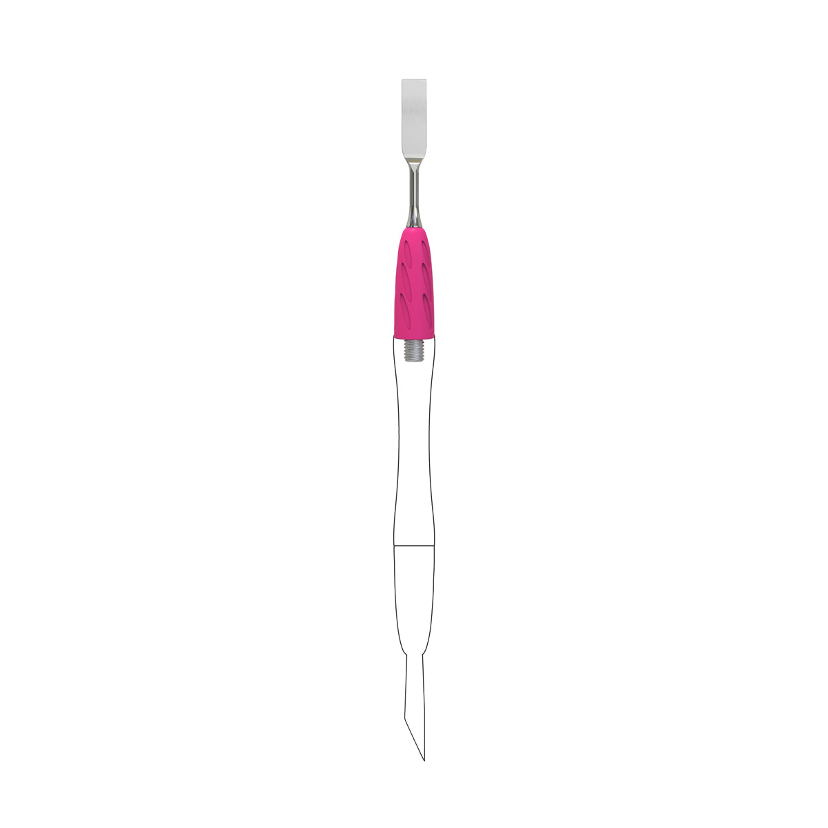 Straight Flat Cuticle Pusher Tip for Uniq Combo Handle