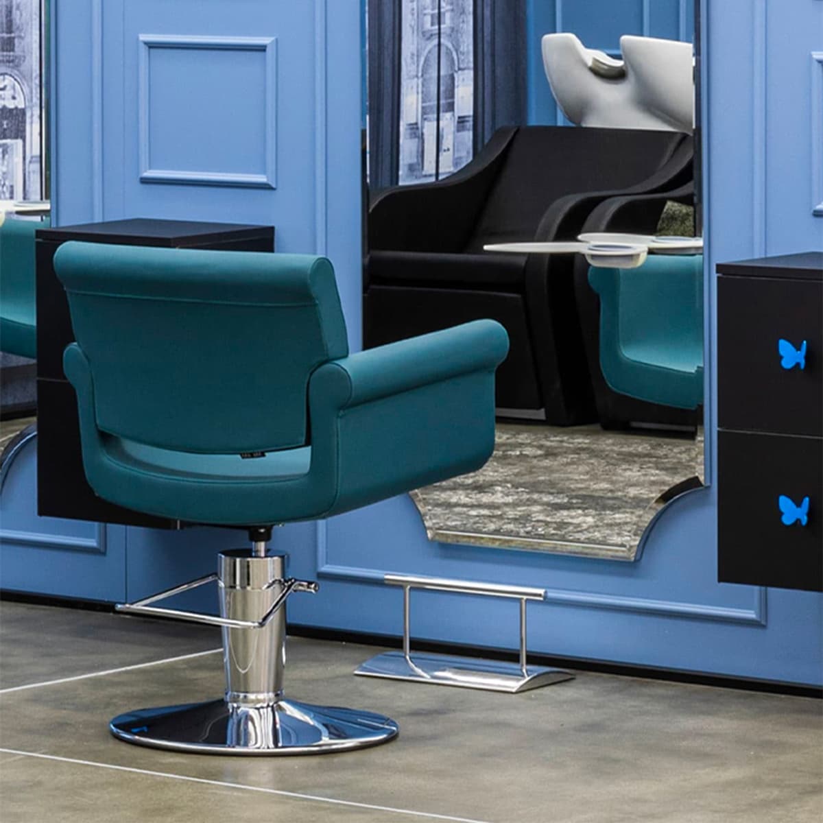MONIQUE Black Armchair Block Base