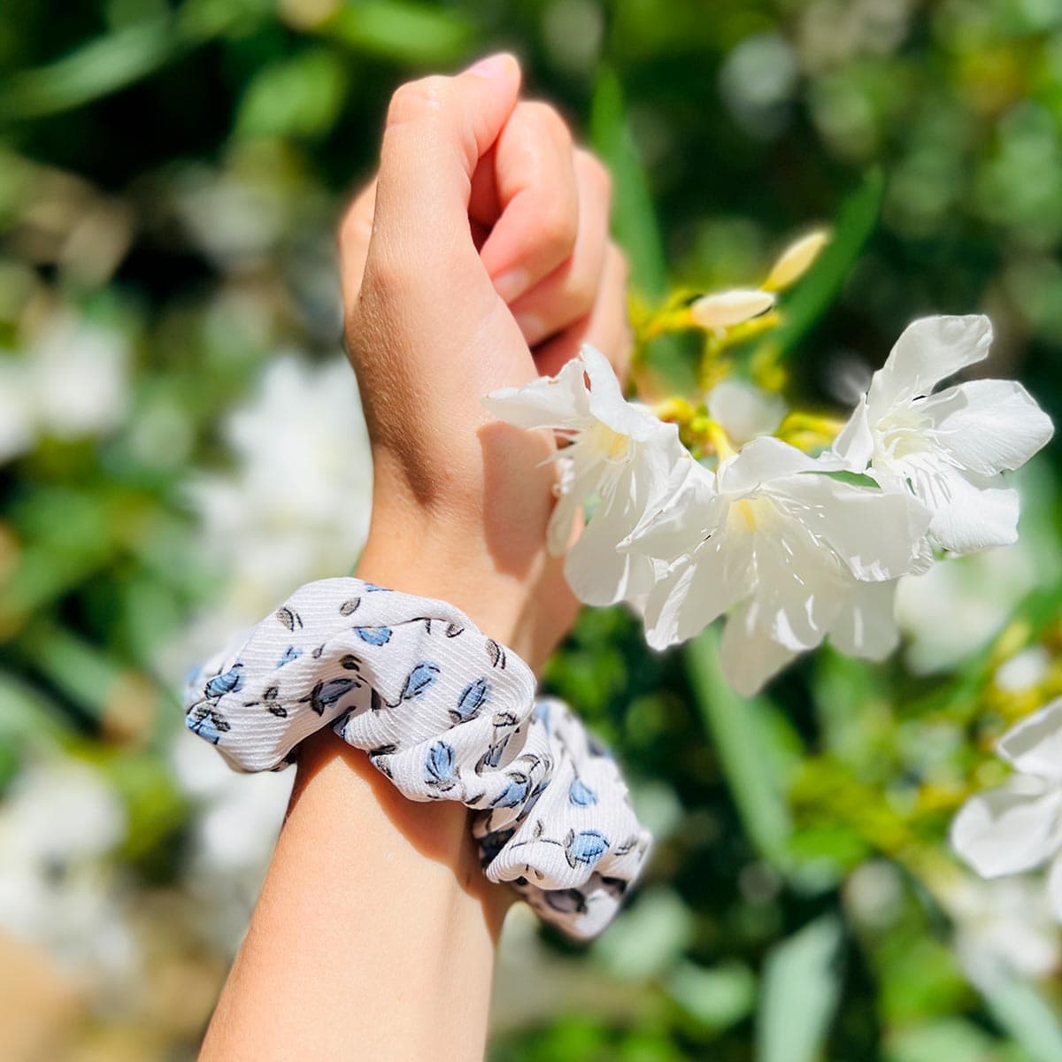Chouchou Tissu Motif Floral