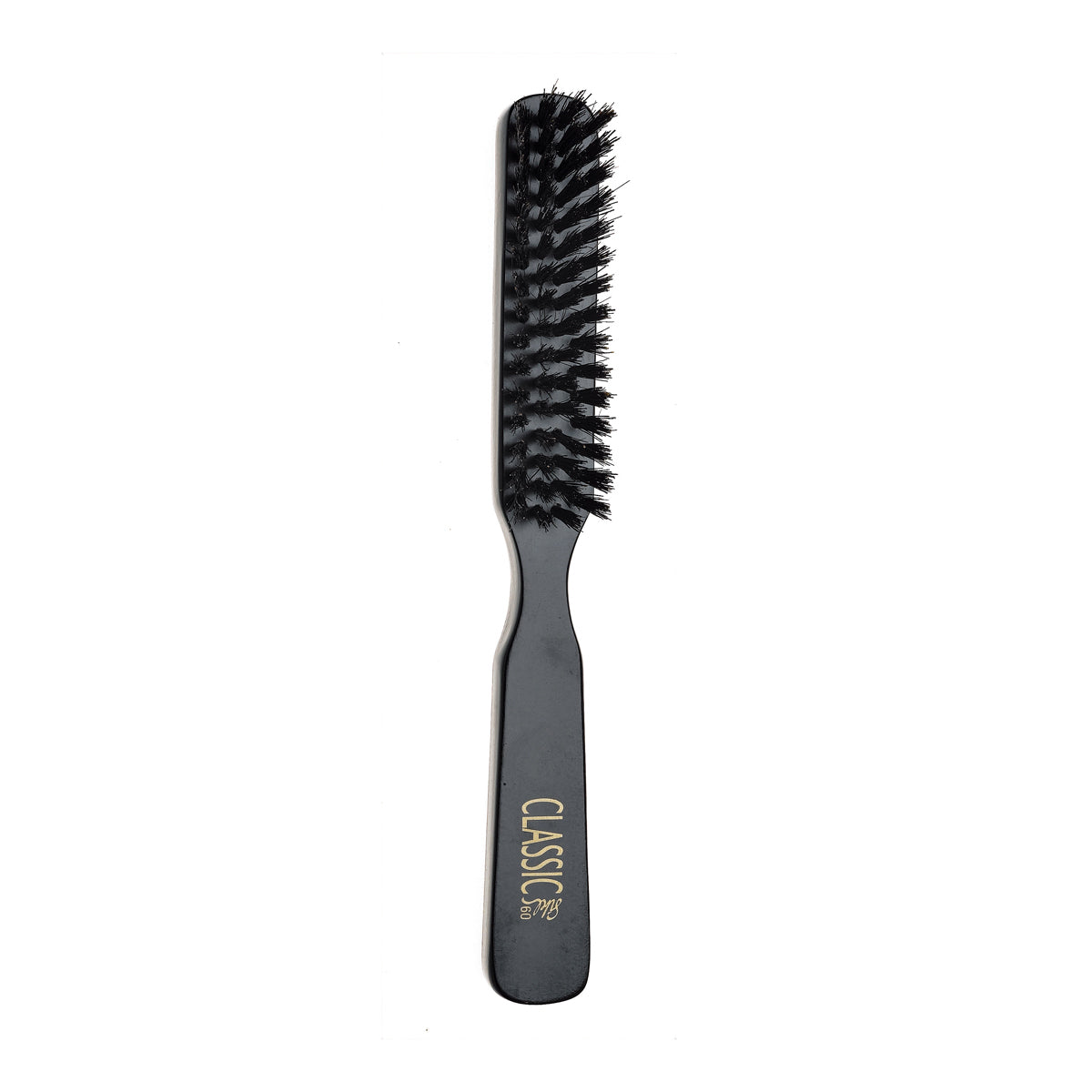 Black wood flat boar bristle brush