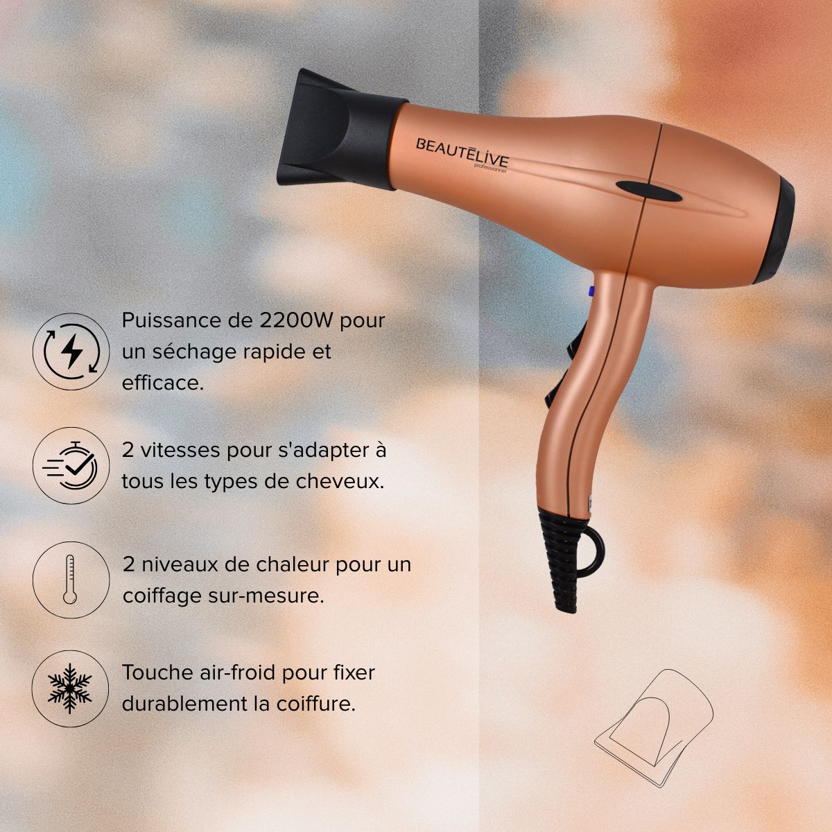 GOLDEN LUXE 2200W Hair Dryer