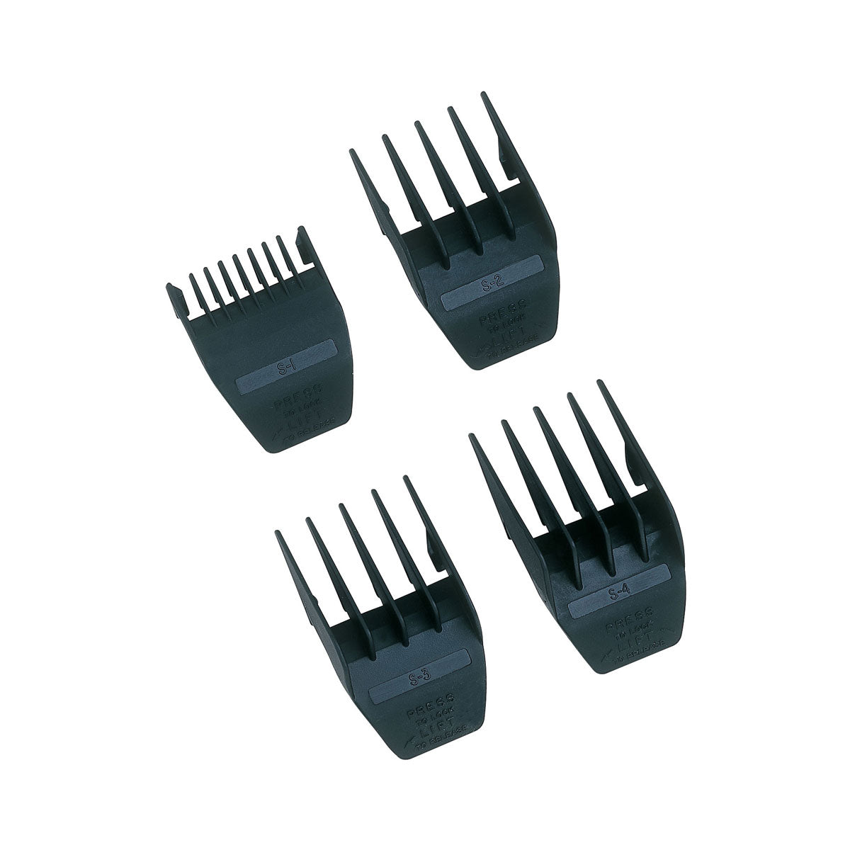 Set of 4 Black Nylon Guide Combs 3-13mm for BERET Trimmer