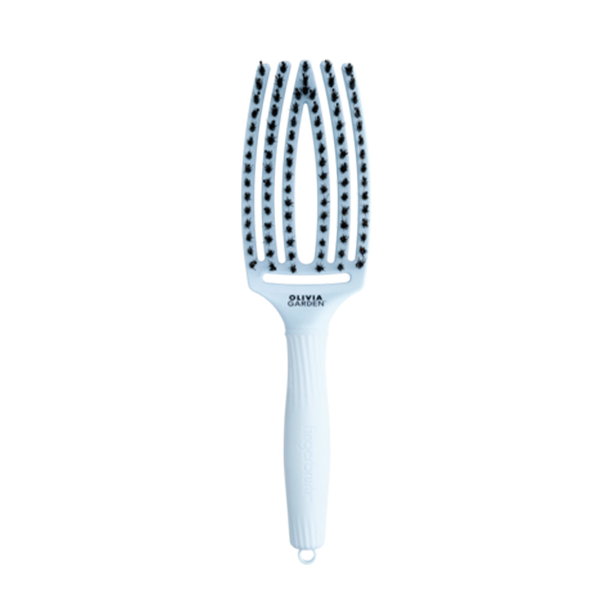 Fingerbrush Boar & Nylon Bristle Pastel Blue