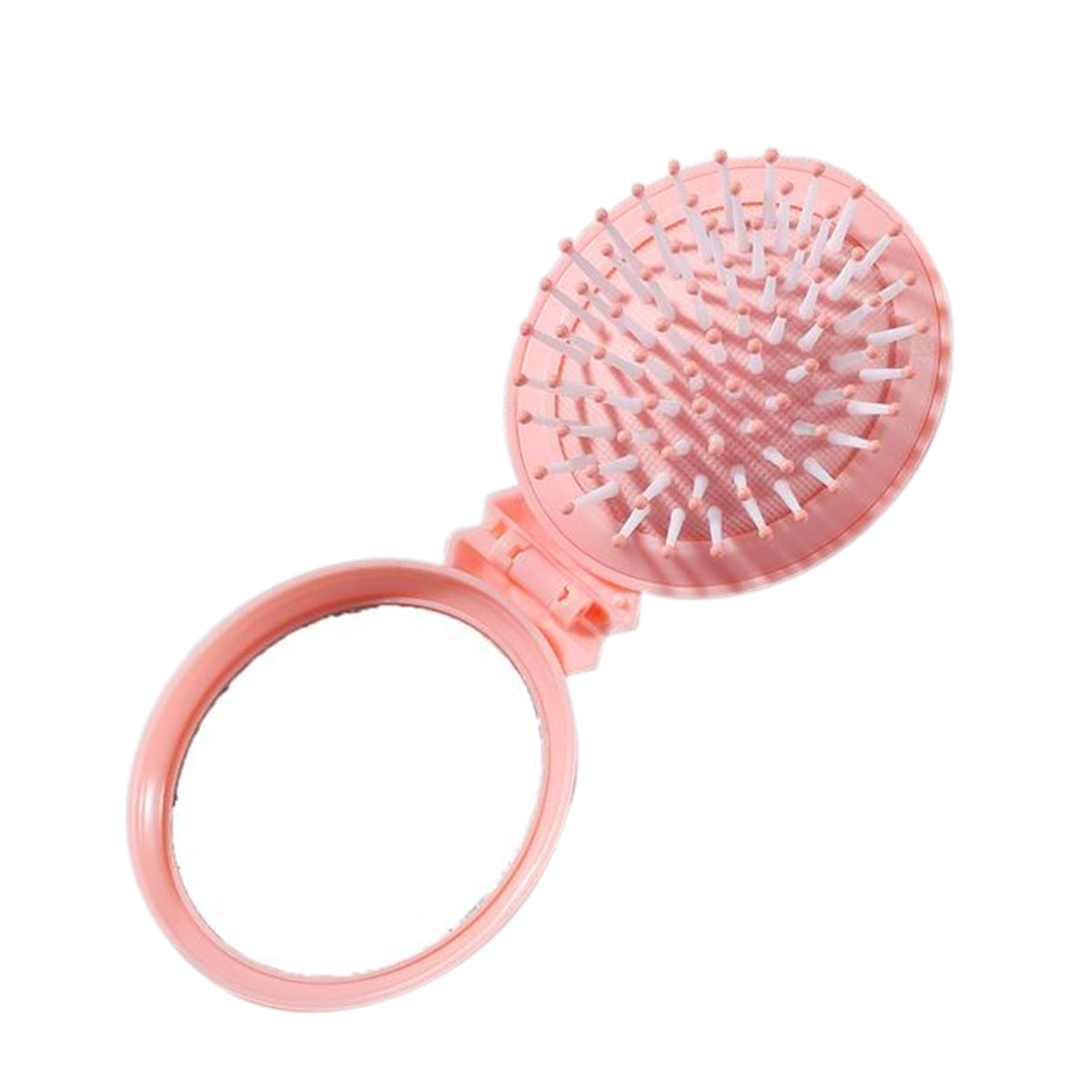 Foldable Hair Brush with Mirror