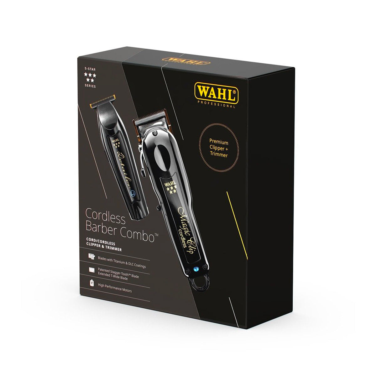 Cordless Black Barber Clipper Set