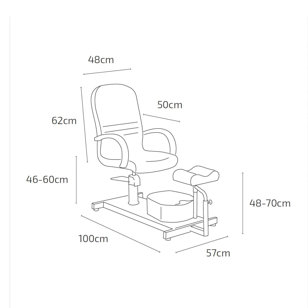 Fauteuil Pédicure ANITA Blanc
