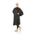 Peignoir Cape avec Manche Noir Fermeture à Velcro