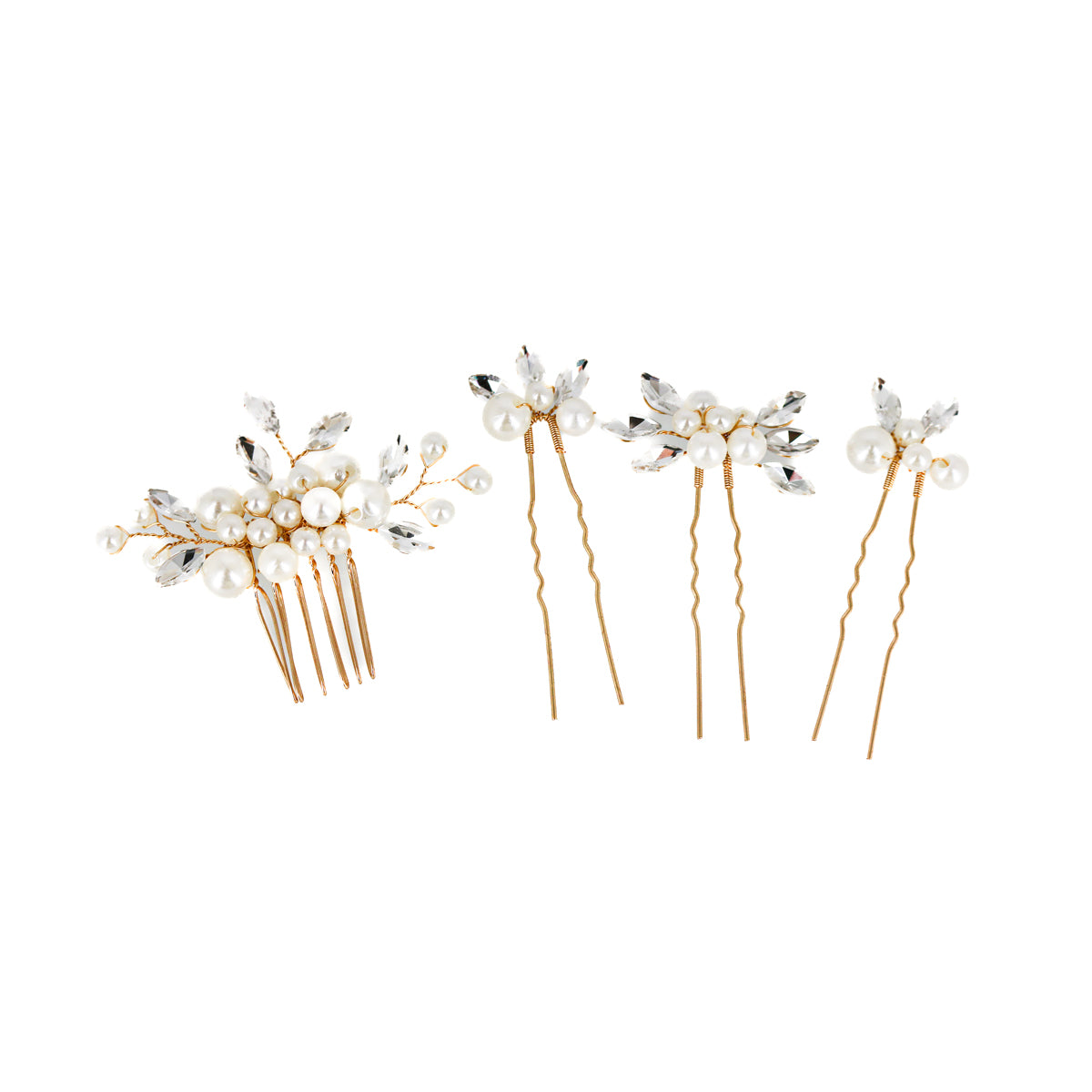 Set Accessoires Cheveux pour Mariée 4 pièces ALICE