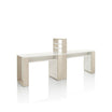 Table Manucure en Mélèze Naturel avec Séparateur