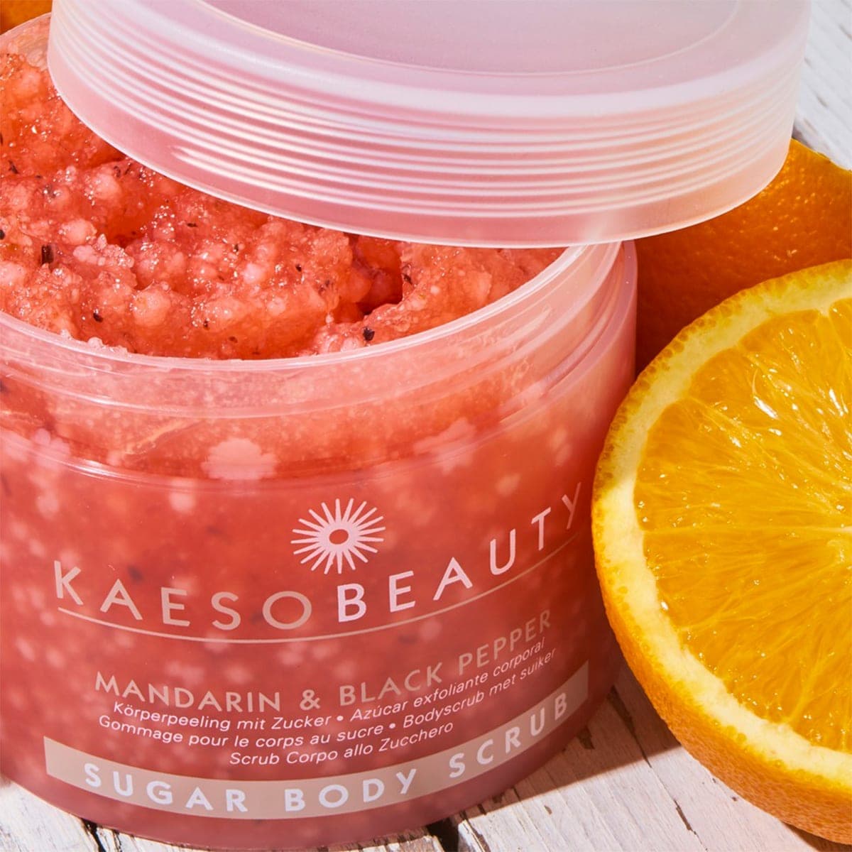 Gourmet-scented sugar scrub