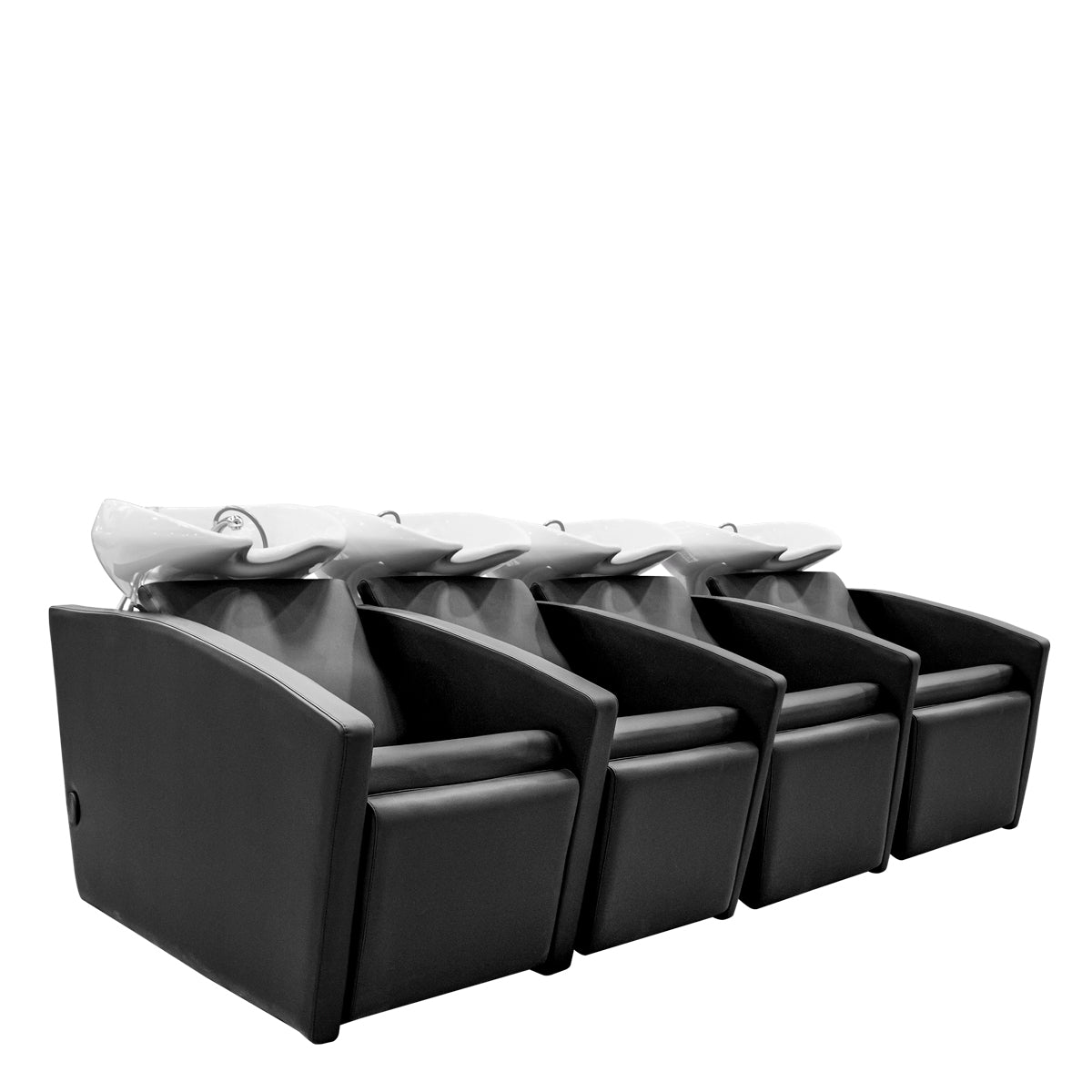 ADRIEN 4-Seater Fixed Backwash Unit White Basins