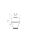 Lady Lion Plus Gray Structure bedpan with manual leg lifter