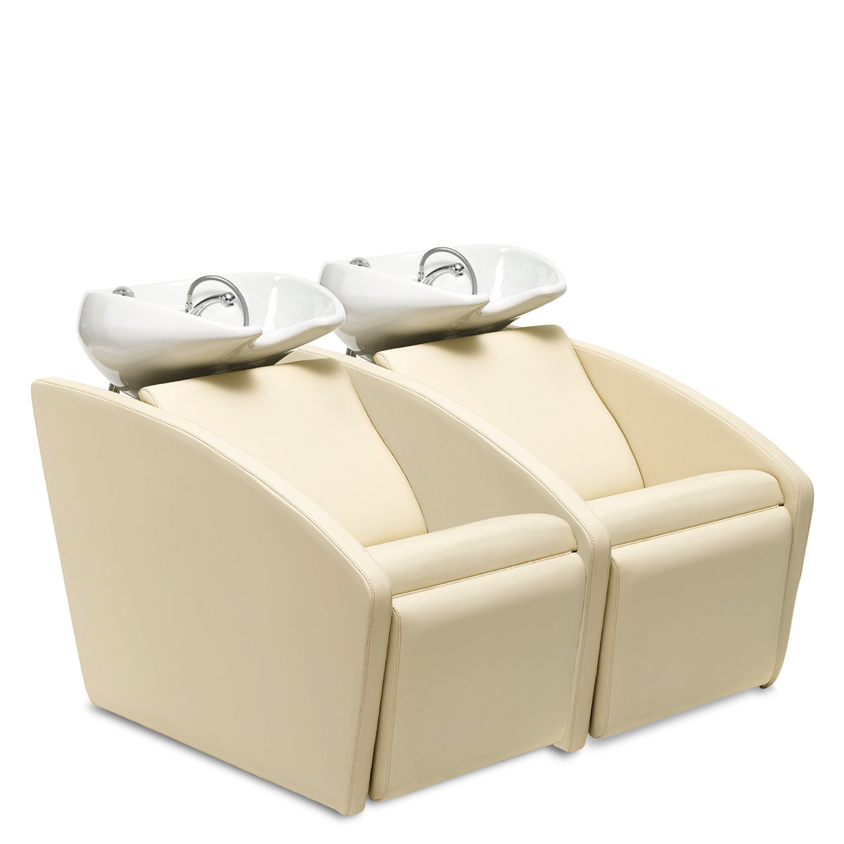 Bac THEO 2-seat fixed White Basin