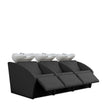 THEO 3-place Electric Leg Rest White Basin Bathtub