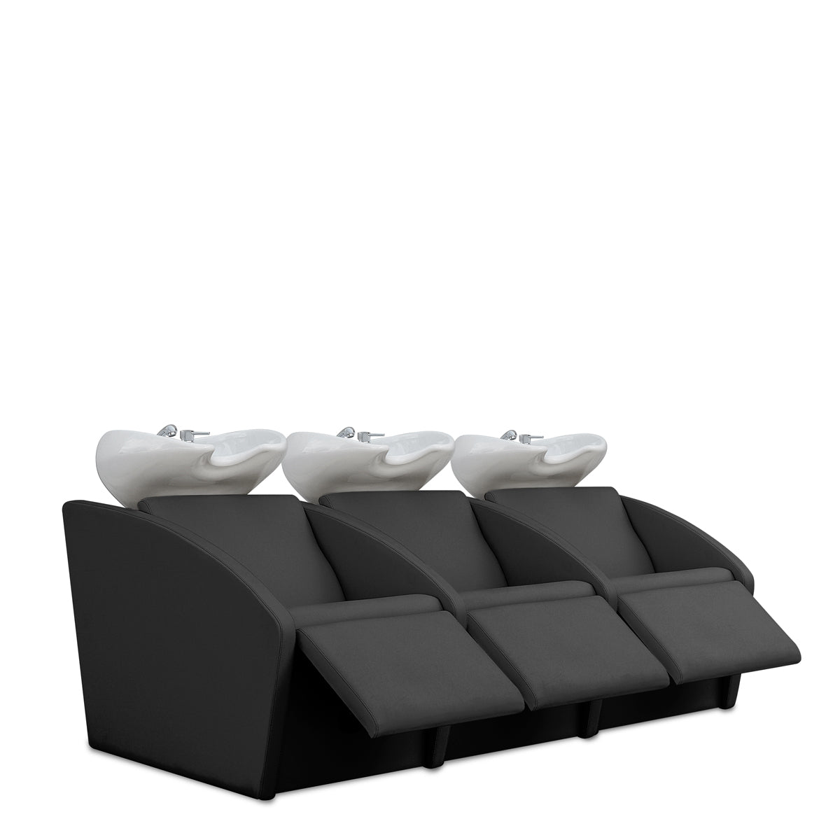 THEO 3-place Electric Leg Rest White Basin Bathtub