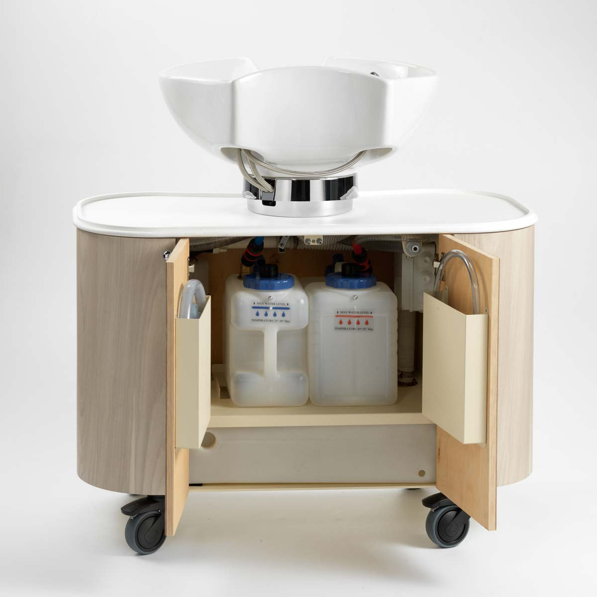 White Tray White Tub Trolley