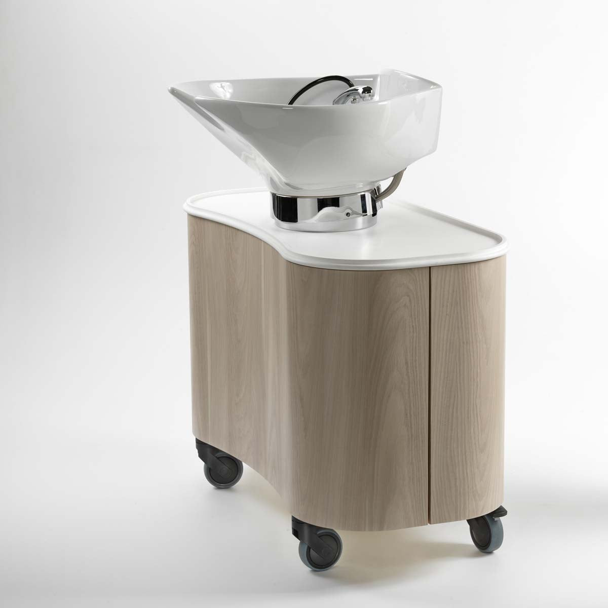 White Tray White Tub Trolley