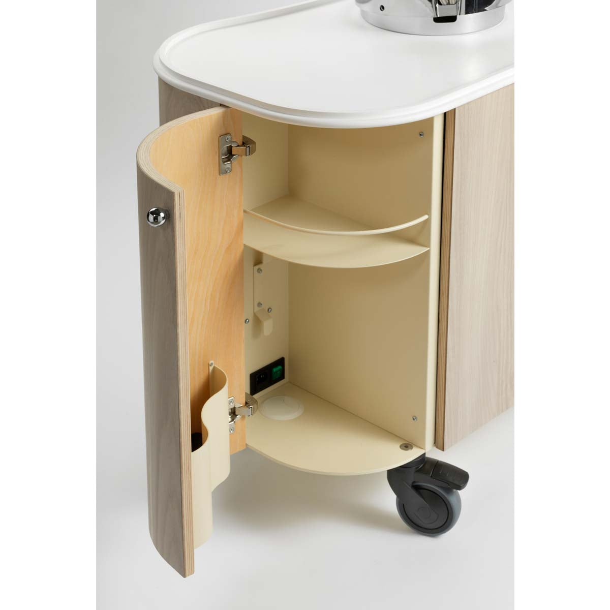 White Tray White Tub Trolley