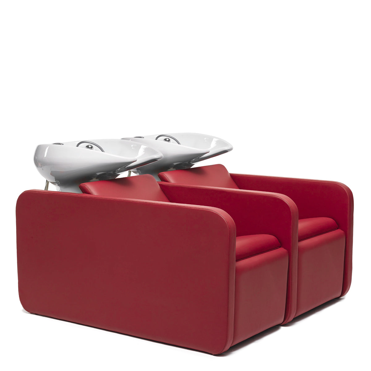 MATHIEU 2-Place Basin Electric Leg Rests White Bowl