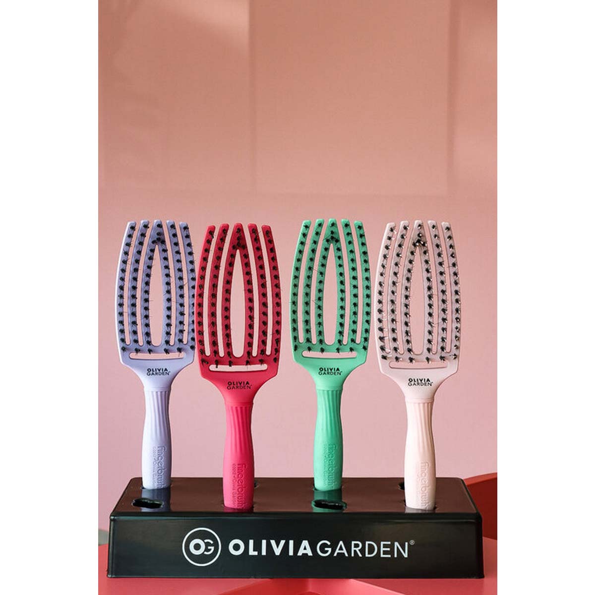 Brosse FINGERBRUSH CARE ICONIC Hot Pink Sanglier & Nylon Taille M