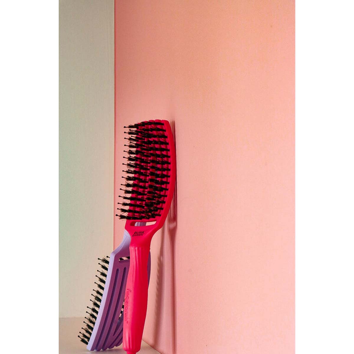 Brosse FINGERBRUSH CARE ICONIC Hot Pink Sanglier & Nylon Taille M