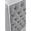 Caisse ROYAL II Matelassée avec Boutons Structure  Blanche Gloss