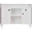 Caisse ROYAL II Matelassée avec Boutons Structure  Blanche Gloss