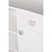Caisse ROYAL II Matelassée avec Boutons Structure  Blanche Gloss