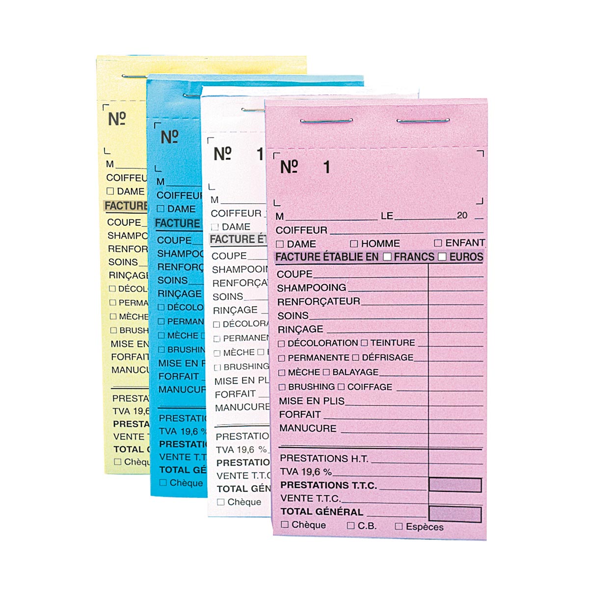 Carnet de caisse Blancs x10pcs