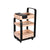 Chariot GISELE 3 Etagères Bois Clair Armature Noire