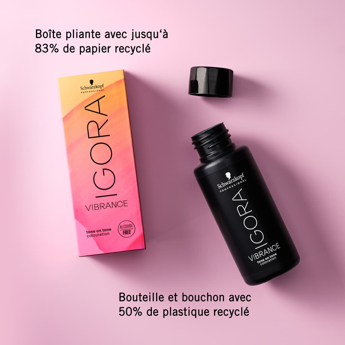 Coloration ton sur ton sans alcool Igora Vibrance