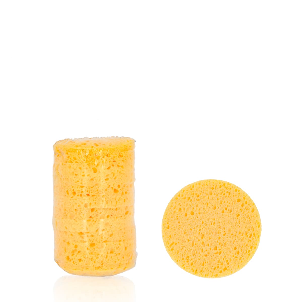 Natural round facial sponges x12