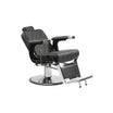 Fauteuil Barbier ASHER Noir Base Ronde Chromée