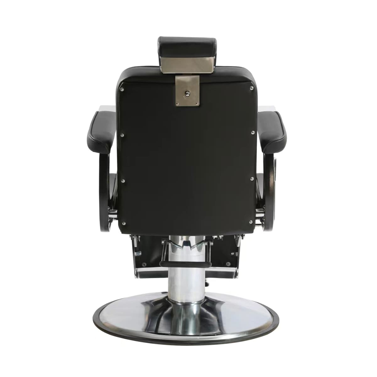 Fauteuil Barbier ASHER Noir Base Ronde Chromée