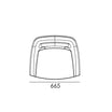 GALA armchair, black faux leather 008C star base