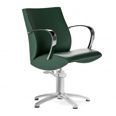 Fauteuil LIONESS accoudoirs acier poli