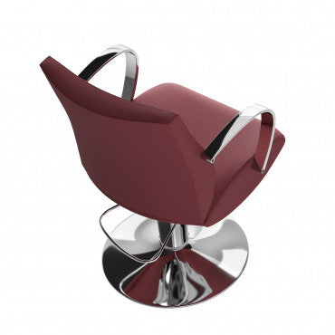 Fauteuil LIONESS accoudoirs acier poli