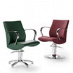 Fauteuil LIONESS accoudoirs acier poli