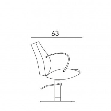 Fauteuil LIONESS accoudoirs acier poli