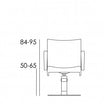 Fauteuil LIONESS accoudoirs acier poli