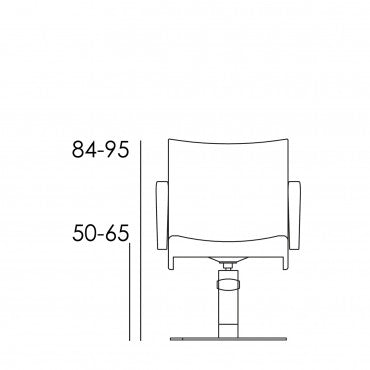 Fauteuil LIONESS accoudoirs acier poli