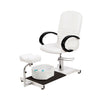 Astra White Pedicure Chair with Wenge Wood Armrests