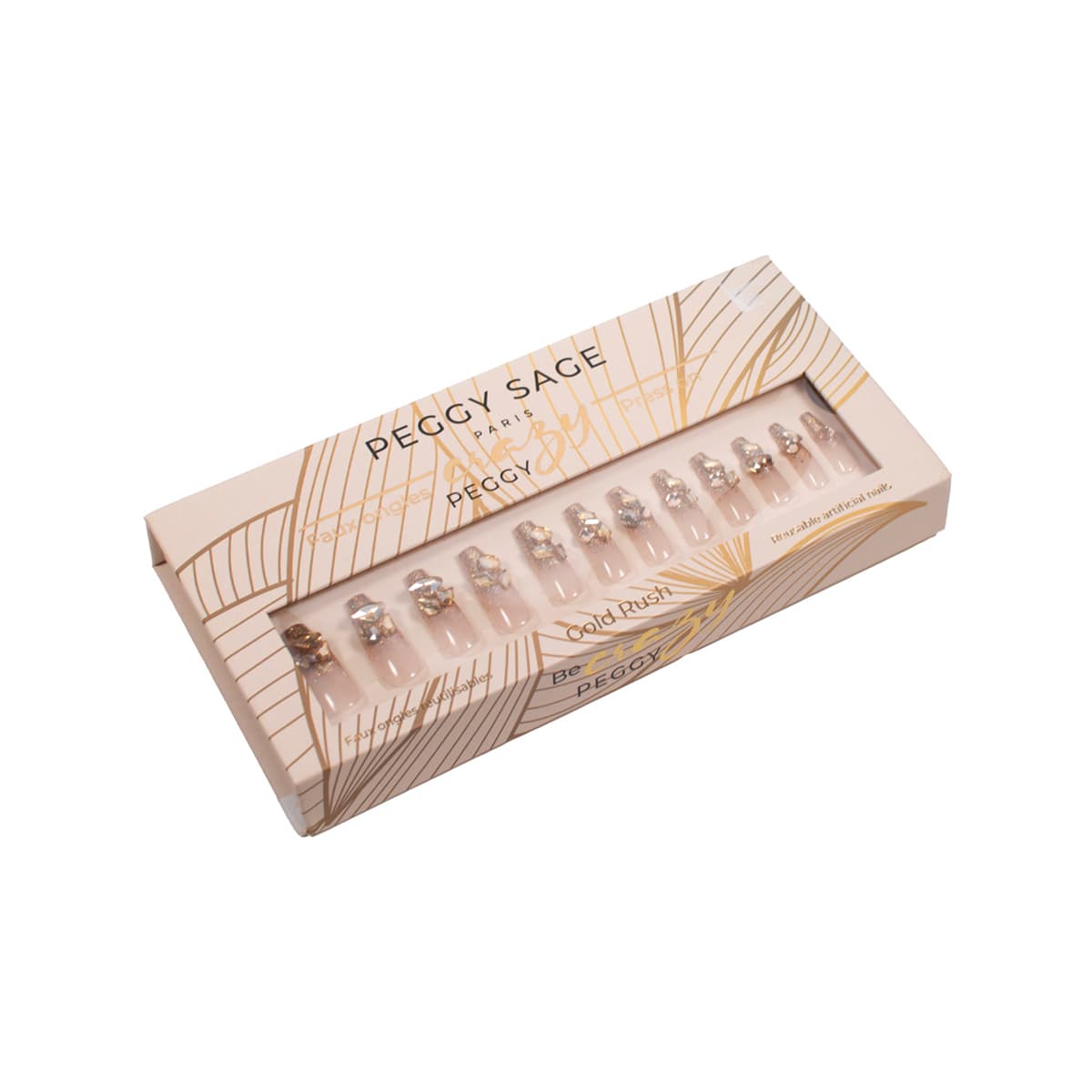 Faux Ongles Réutilisables Gold Rush