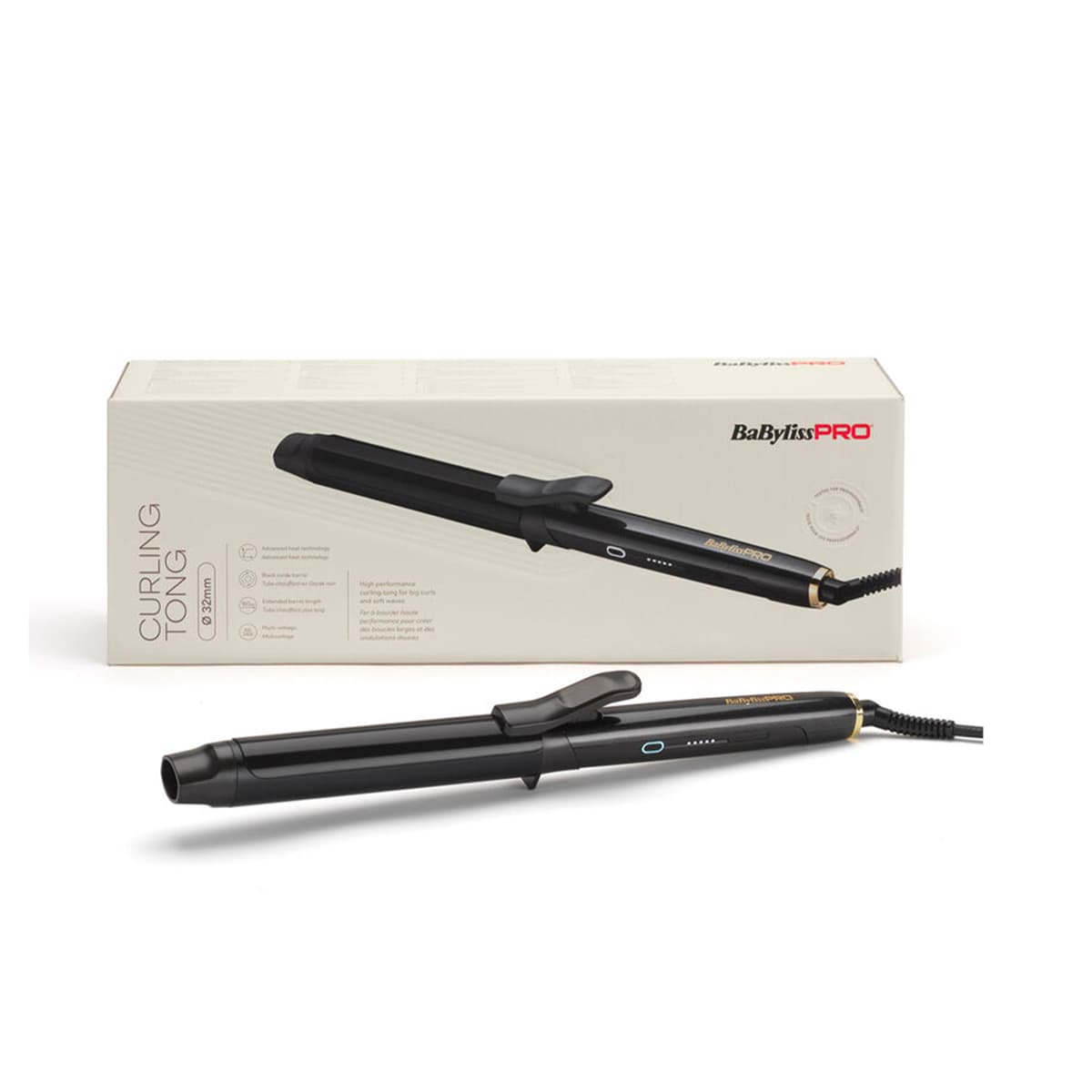 Fer à Boucler à Clapet Ceramic Black Oxyde Ø32mm