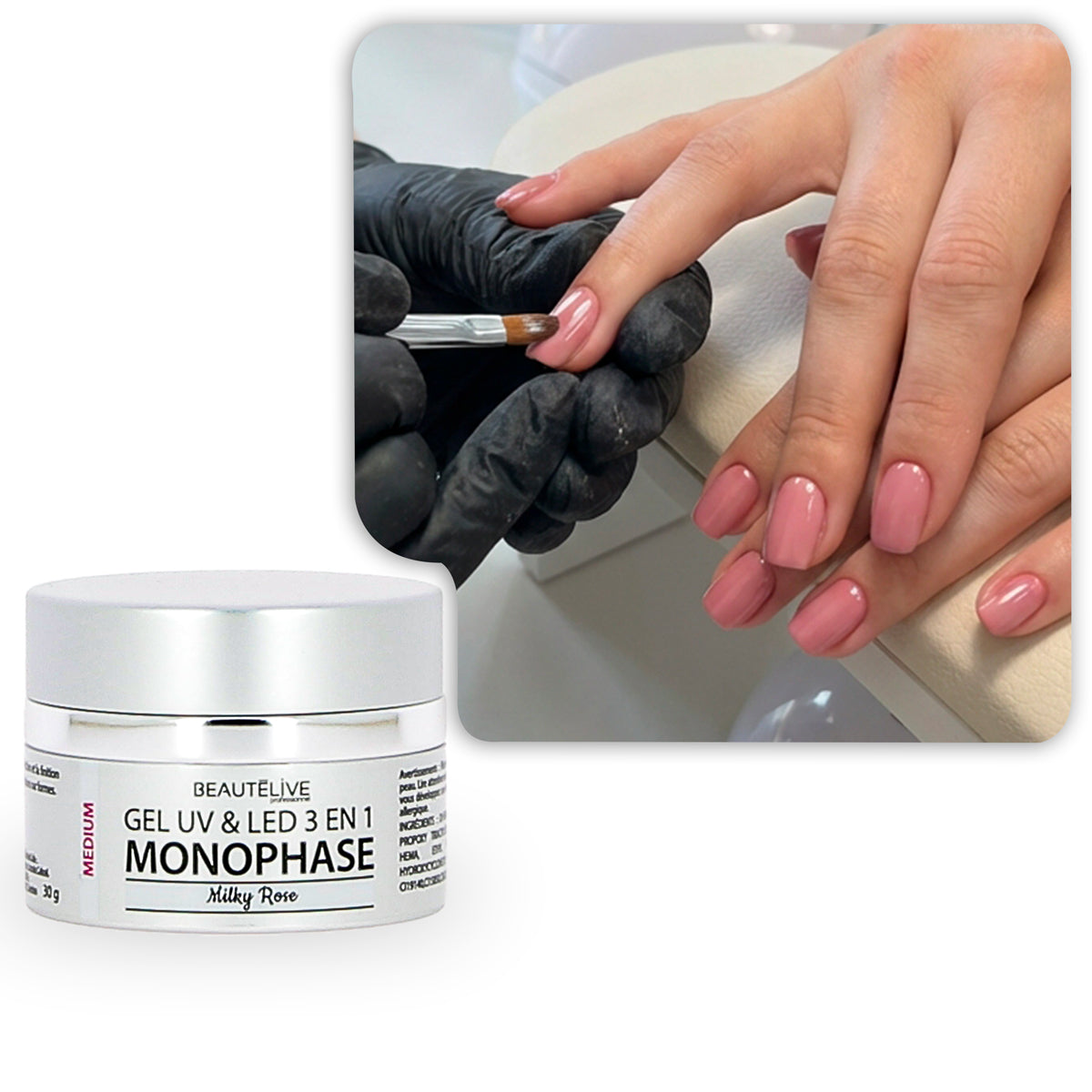 3in1 UV & LED Gel Medium Milky Rose
