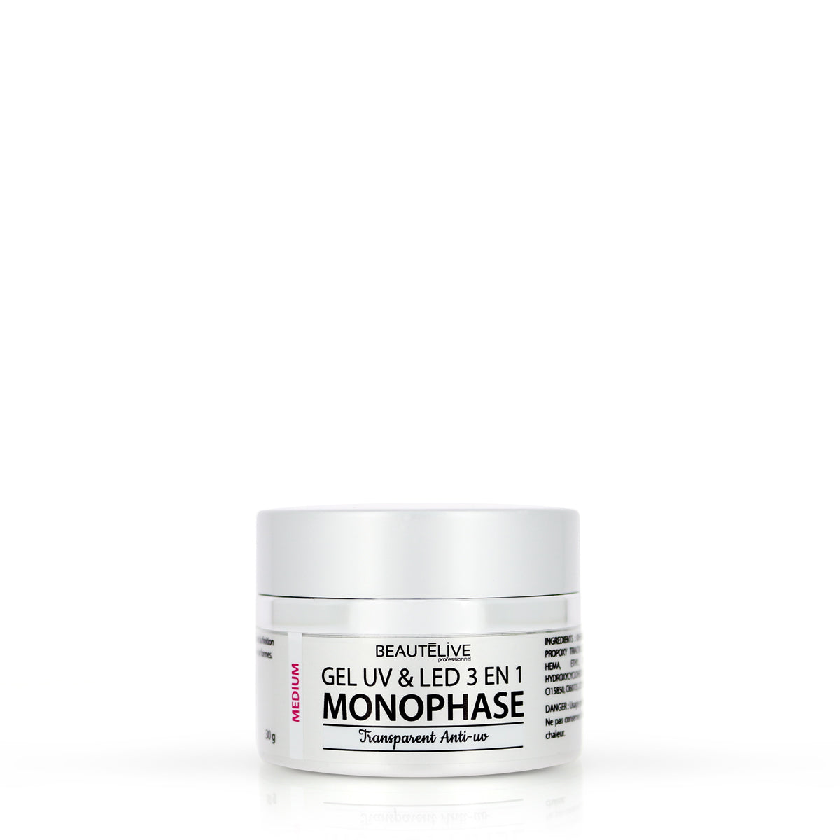 Gel UV & LED 3en1 Transparent anti UV Medium