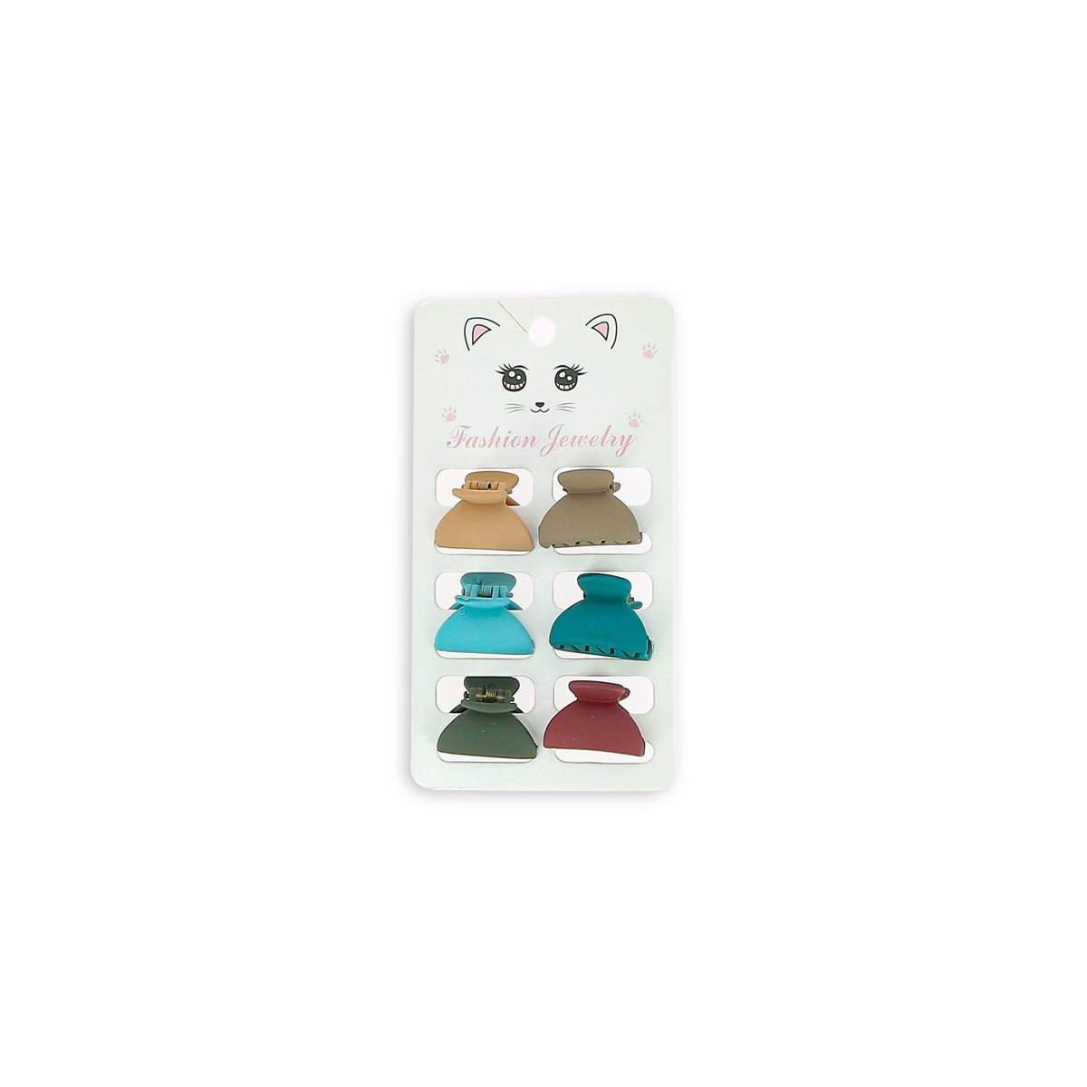 Pinces Arrondies Couleurs Mates x6