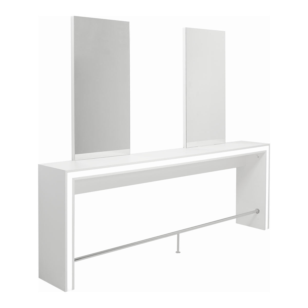 ORLANDO II Wall-mounted 2-seater Hairdressing Unit with Matt Finish and LED Lighting