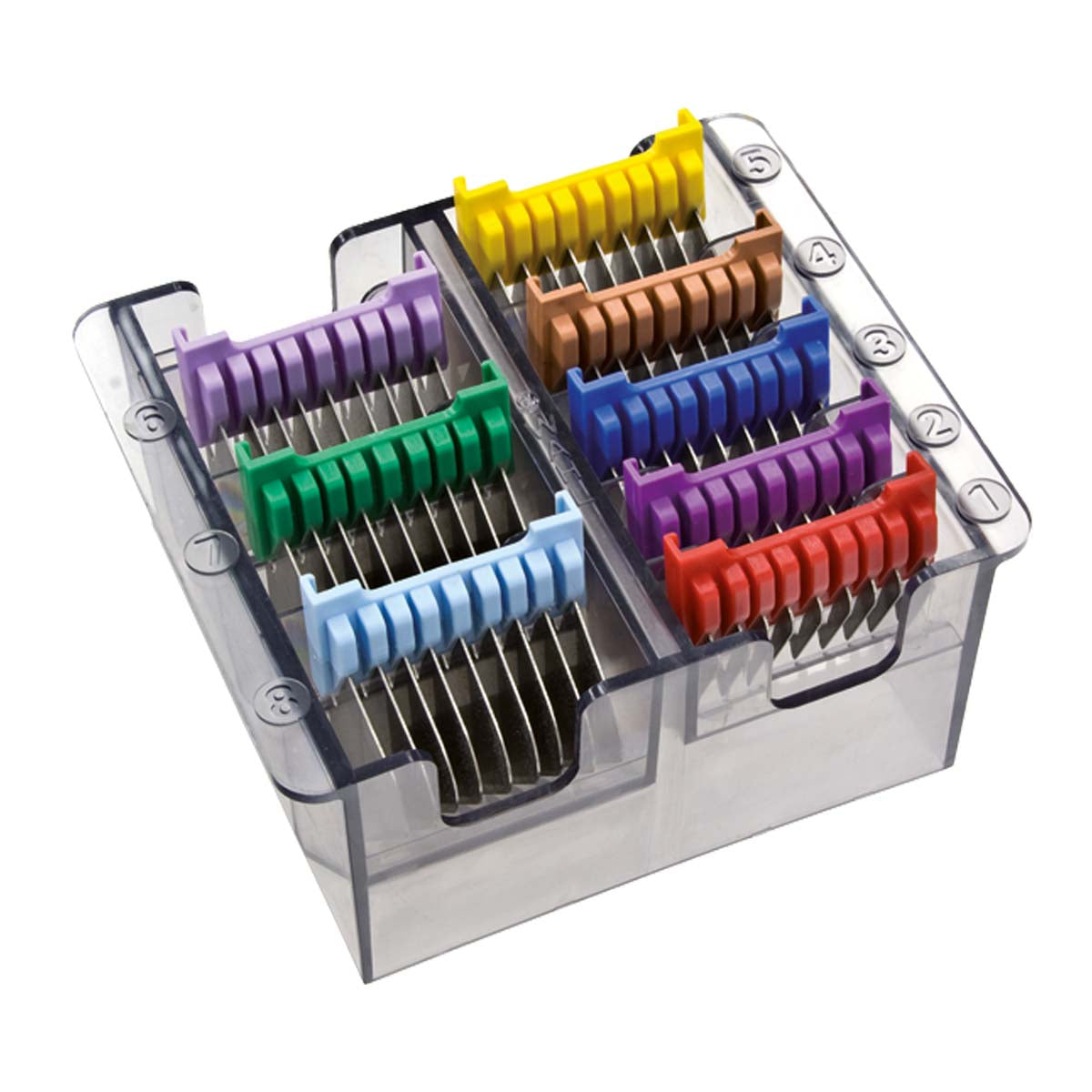 Set of 8 Stainless Steel Attachment Combs 3 to 25mm ref 1233-7050
